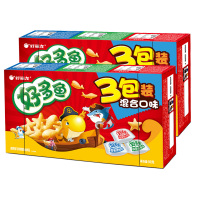 Orion 好丽友 好多鱼混合口味99g*2盒(茄汁味/烧烤味/海苔味)网红休闲零食新老包装随机发