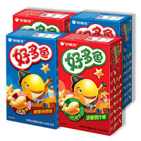 orion 好丽友 好多鱼132g酥脆非油炸膨化零食(浓香茄汁味33g*2盒/脆香烧烤味33g*2盒)多盒装