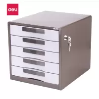 得力(deli)五层金属外壳文件柜9702规格350*300*308mm单个装