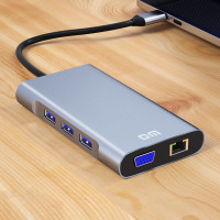 大迈(DM)Type-C扩展坞 CHB055 笔记本USB-C转HDMI/VGA网口