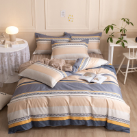 绮露(QI LU)爱尚全棉床品四件套 (比萨之约-灰)