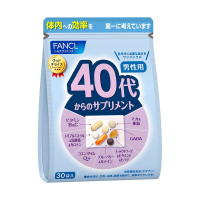 芳珂FANCL维生素男性40代营养包 30日量 复合维生素矿物质Q10叶黄素蓝莓玛卡锌 均衡营养男性健康 日本进口