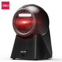 得力(deli)14965扫描器黑色条码扫描平台扫描盒子扫描枪有线一二维影像式扫码枪超市收银快递单扫码器