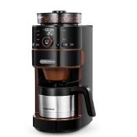 摩飞 咖啡机 全自动磨豆咖啡机 不锈钢保温咖啡壶 豆粉两用 MR1103 华