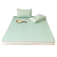 红蜻蜓 泰国乳胶冰丝席三件套 抗菌防螨凉席 夏天空调软席子软床垫可折叠可水洗席子 华