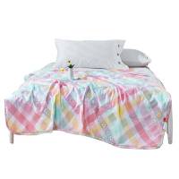 红蜻蜓 空调被 夏凉被薄被子 午休被汽车盖被120*150cm 彩虹格 华