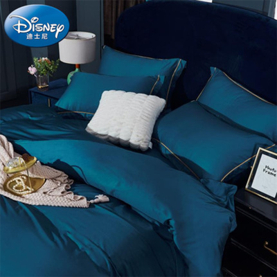 迪士尼床上用品60s长绒棉四件套贡缎丝绣全棉套件床单被套 DJM12-2023A 200x230cm 单套价