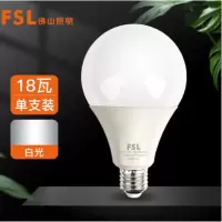 佛山照明(FSL)E27水晶球泡(日光色)LED灯泡节能18W单个装