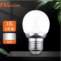 佛山照明(FSL)E27水晶球泡(日光色)LED灯泡节能3W单个装