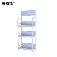 安赛瑞 轻型小货架(三层)机油配件展示架 超市便利店置物架展销架 润滑油金属货架 白色 28384 单位:个