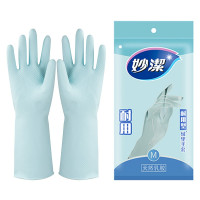 妙洁耐磨乳胶手套防水耐用厨房四季清洁不伤手手套中号