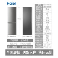 Haier/海尔 BCD-178TMPD 时尚双门 两门宿舍出租房小型家用电冰箱