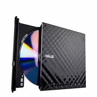 华硕(ASUS) 外置DVD刻录机移动光驱黑 SDRW-08D2S-U超薄外接USB2.0 1个