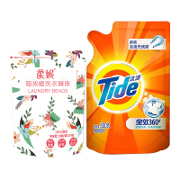 汰渍(Tide) 全效洗衣液500克+柔妮洗衣凝珠15颗