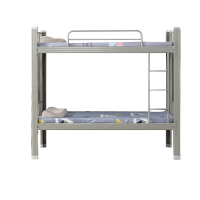 慧采云 双层床钢架床高低床宿舍床公寓床铁架床单人床上下铺员工宿舍床 双层加厚 2000*900*1800mm