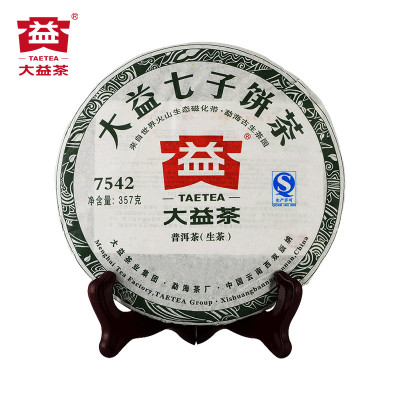 大益茶2012年7542生茶357g(批次随机)七子饼普洱茶