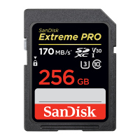 闪迪(SanDisk)256GB SD存储卡 U3 C10 V30 4K至尊超极速版数码相机内存卡 读速170MB/s/