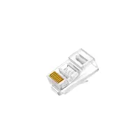 雳信 NESE-8P3UGZ 超五类镀金RJ45水晶头 3U镀金 适用网络连接