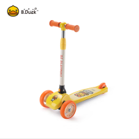 airud 9609280 小黄鸭滑板车3-6岁二合一折叠可骑滑板车溜溜车儿童节礼物