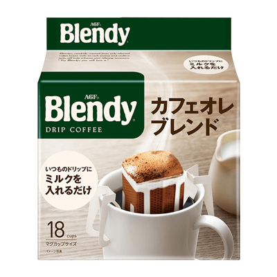 日本进口AGF挂耳咖啡7g*18袋深度烘焙黑咖啡粉