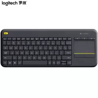 罗技 K400 Plus 无线键盘 办公键盘 带触摸板 优联 黑色 带无线2.4G接收器