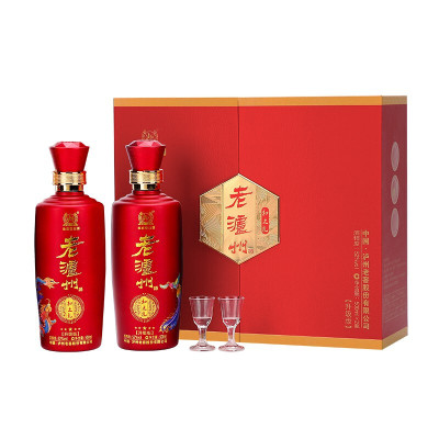 泸州老窖老泸州和之礼(升级版)浓香型白酒52度 500ml*2 配酒杯