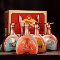 泸州老窖泸州福古颂四禧浓香型白酒52度500ml*4瓶礼盒装