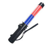 可充电带口哨交通指挥棒LED红蓝