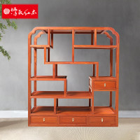 滑氏红木 红木家具缅甸花梨(学名:大果紫檀)实木小博古架 鸿运小博古架