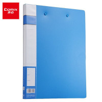 齐心(COMIX)A605双强力夹蓝色 轻便夹 6册 A4文件夹 资料夹 双弹簧夹 学生试卷夹册 快劳活页夹档案夹