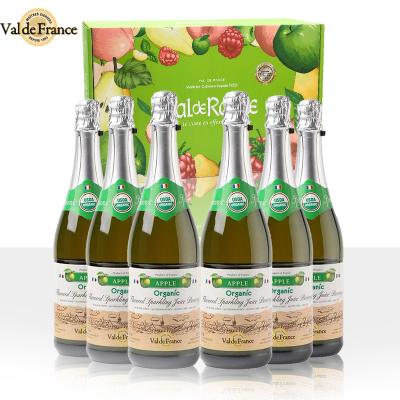 法国沃迪安Val De Rance无醇无酒精有机认证苹果味汁起泡酒 750ml整箱装 原瓶进口