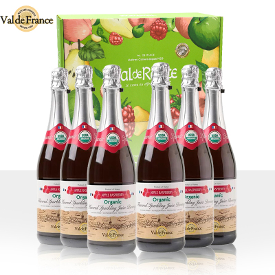 法国沃迪安Val De Rance无醇无酒精有机认证树莓味汁起泡酒 750ml整箱装 原瓶进口