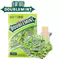 绿箭原味薄荷味口香糖袋装100片办公室小零食清新口气批发随身带