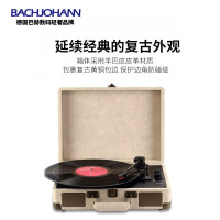 巴赫约翰 留声机黑胶唱片机蓝牙音响音箱 羊巴皮白色唱片机唱片机HY-T01