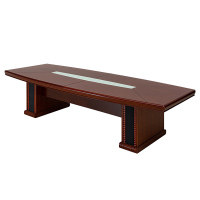 西泰油漆会议桌3.8米会议桌培训台XT122胡桃色