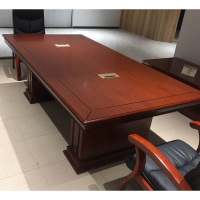 西泰油漆会议桌3.0米会议桌培训台XT115胡桃色