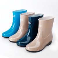 回力女款雨靴 523短筒卡其 1双 (尺码备注)