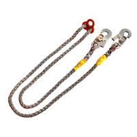 谐晟 高空作业保险绳 双板钩变色锦纶绳 2.3米 1根