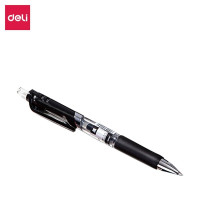 得力(deli)中性笔 子弹头签字笔 黑色0.5mm 货号:S01 12支/盒 1盒