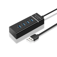 倍晶usb分线器扩展器 延长线一拖四USB3.0[3号]HUB[睿智黑]1根