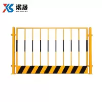 谐晟 基坑护栏网 工地施工围栏防护栏临边栅栏道路工程防护网建筑定型化临边护栏网 栏杆型黑黄色 1个