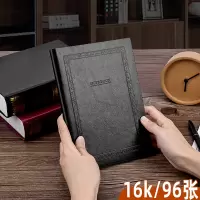 广博GBP20017皮面记事本16k/96张 皮面记事本会议记录本皮面笔记本子复古记事本 颜色随机 16K-复古皮面本
