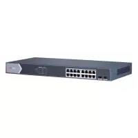 海康威视 8口千兆Web网管型poe交换机 DS-3E1518P-E 16口E 16个千兆PoE电口、2个千兆光口