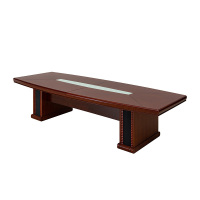 西泰油漆会议桌2.4米会议桌培训桌XT543 胡桃色