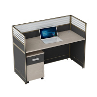 西泰屏风办公桌单人位办公位职员桌1.4米XT589 哑柔白橡+细绒布纹色