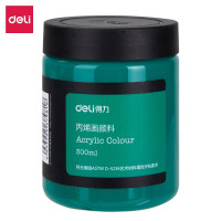 得力(deli)丙烯颜料300ml大容量 73875 翠绿 5瓶/组 单位:组