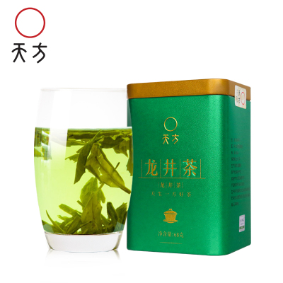2023年新茶春茶安徽天方茶叶雨前龙井绿茶68g听装 龙井绿茶