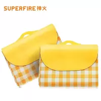 神火(supfire)野餐垫户外加厚防潮垫耐磨牛津布大尺寸便携帐篷垫子沙滩垫红白格2*2米 单位:张