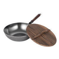 德铂 臻匠炒锅无涂层铸铁锅炒菜锅32cm DEP-709