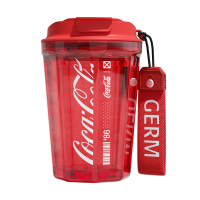 格沵(GERM)可口可乐联名潮流随行杯子Tritan男女式塑料杯大容量咖啡杯水杯 可乐红[可口可乐联名390ml]